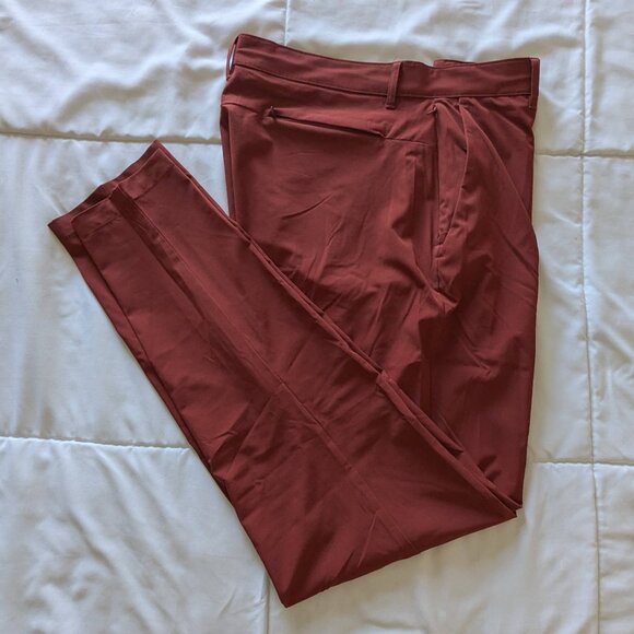 Fabletics "The Only" 4-way Stretch Pant, Burgundy/Rust/Oxblood, 34 X 32 - Picture 1 of 14